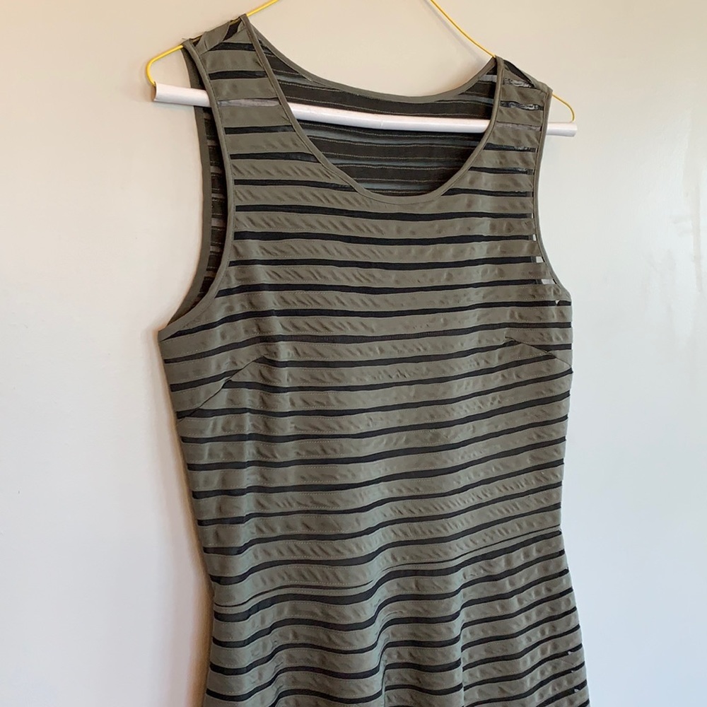 Parker Mesh Panel Dress olive green - Picture 6 of 14